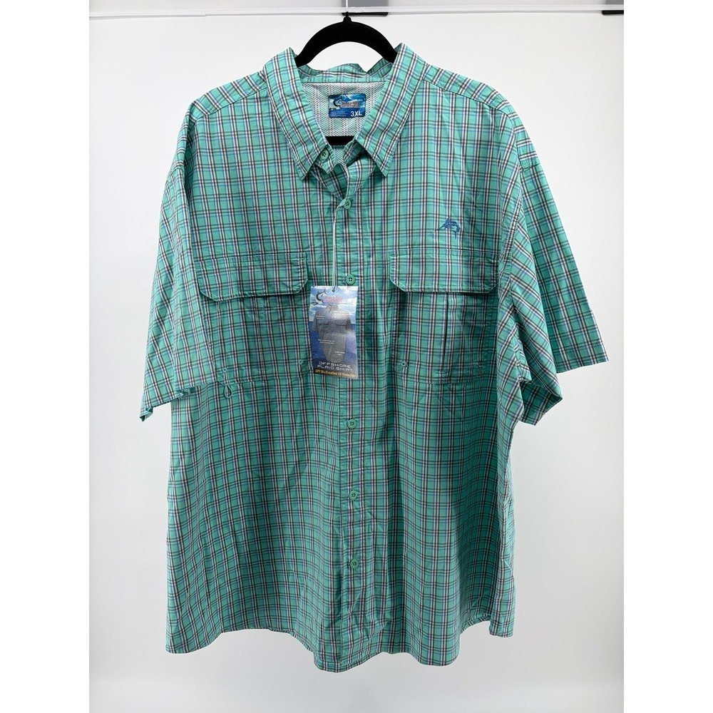 Worldwide Sportman,‎ Short Sleeve, Fishing Shirt Plaid Men's Size 3XL, NWT S174